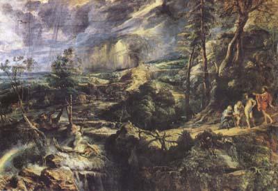 Peter Paul Rubens Stormy Landscape with Philemon und Baucis(mk08) France oil painting art